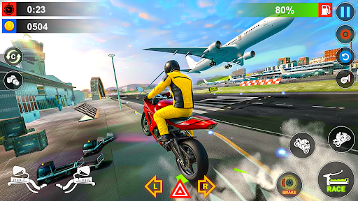 City Moto Bike Racing Game 3D ekran görüntüsü