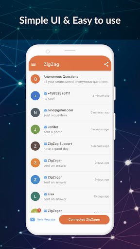 ZigZag - Random Anonymous Chat ekran görüntüsü