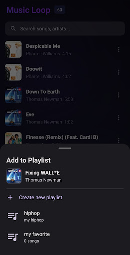 music loop ekran görüntüsü