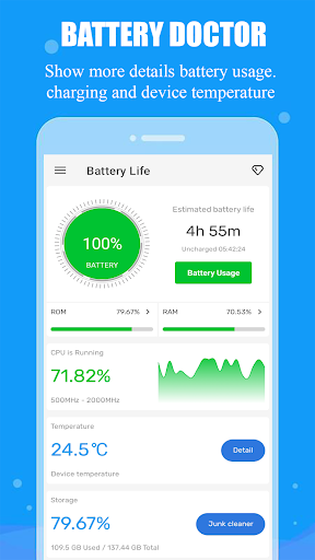 Battery Doctor, Battery Life ekran görüntüsü