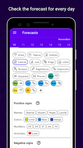 Horoscope ekran görüntüsü