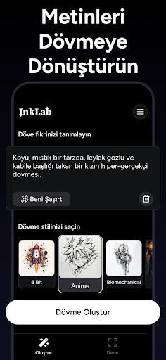 AI Tattoo Generator - InkLab ekran görüntüsü