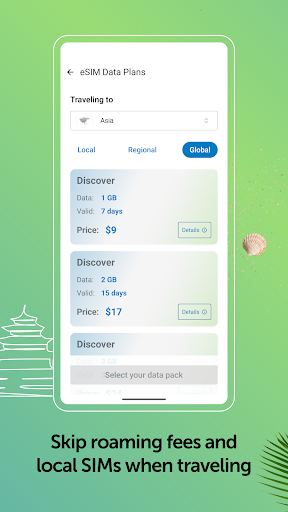 MobileSIM: Travel eSIM Data ekran görüntüsü