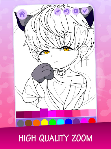 KPOP Chibi Idol Coloring Book ekran görüntüsü