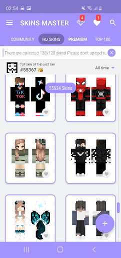 Skins-MASTER for Minecraft ekran görüntüsü