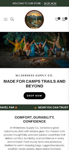 Wilderness Supply Co ekran görüntüsü