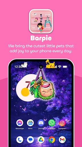 Barpie: Status Bar, Notch Pets ekran görüntüsü