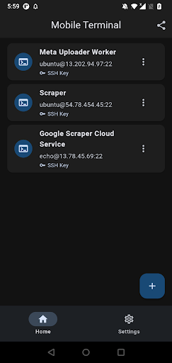 Mobile Terminal - SSH Client ekran görüntüsü