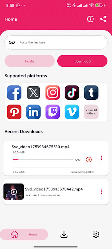 Social Video Saver ekran görüntüsü