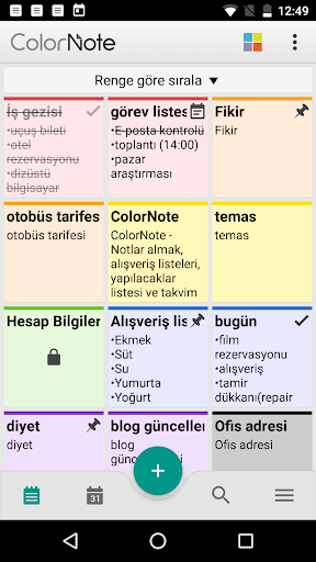 ColorNote Notlar Notepad Not ekran görüntüsü