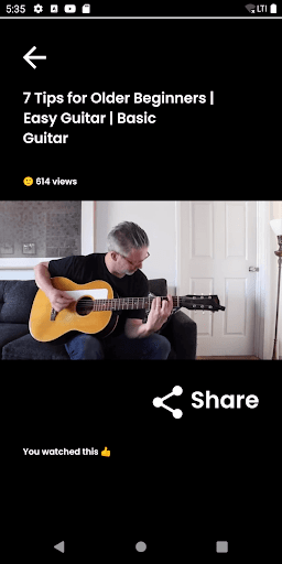 Gitar dersleri ekran görüntüsü