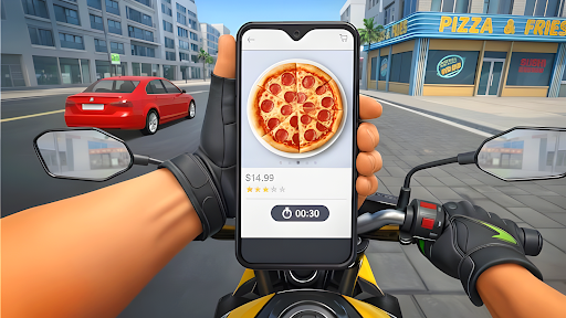 kız motor Pizza teslimat ekran görüntüsü