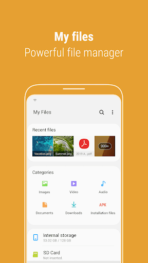 Samsung My Files ekran görüntüsü