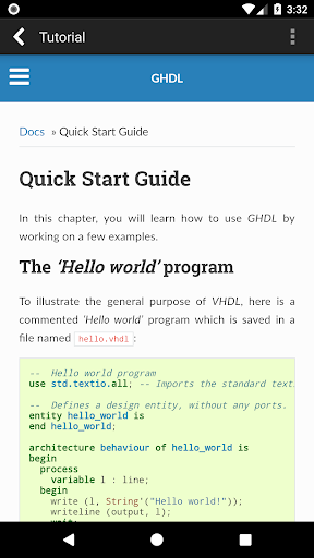 VHDL Programming Compiler ekran görüntüsü