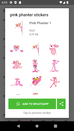 Pink Phanter Stickers ekran görüntüsü