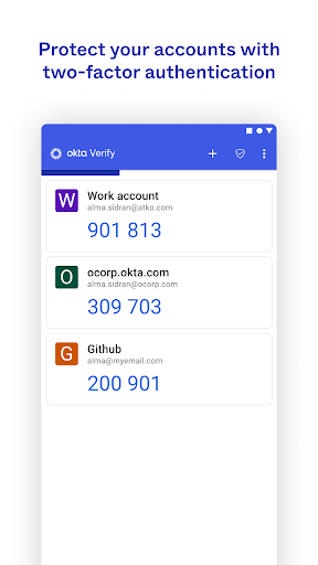 Okta Verify ekran görüntüsü