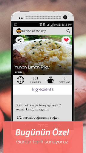 pirinç yemek tarifleri ekran görüntüsü
