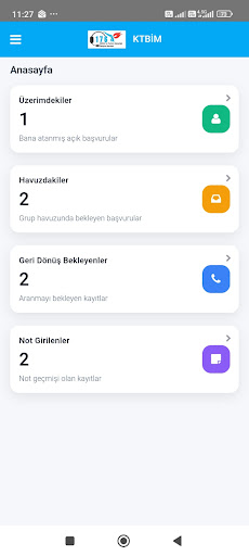 KTBİM CRM ekran görüntüsü