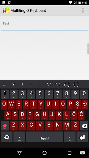 Serbian(Latin) Keyboard plugin ekran görüntüsü
