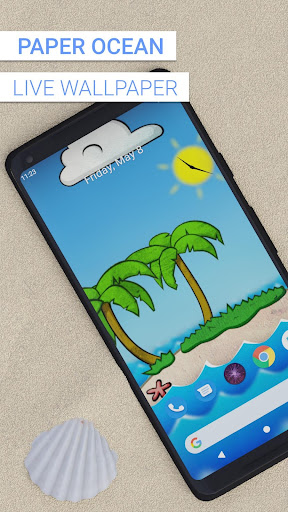 Paper Ocean Live Wallpaper ekran görüntüsü