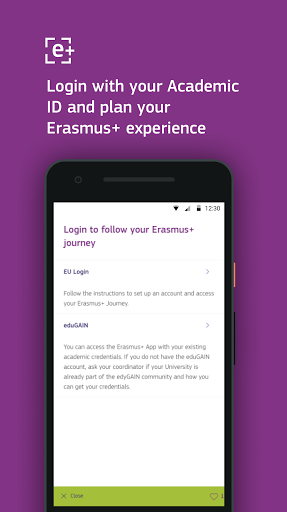 Erasmus+ ekran görüntüsü