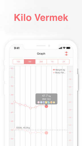 SmartDiet Kilo Takibi, Kontrol ekran görüntüsü