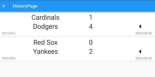 Baseball Scoreboard ekran görüntüsü