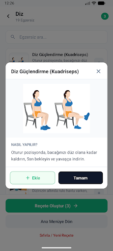 Egzersiz Reçetesi-PhsioHomeRx ekran görüntüsü