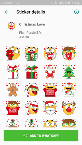 Emojidom Noel, Yeni Yıl etiket ekran görüntüsü