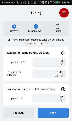 TXV Superheat Tuner ekran görüntüsü