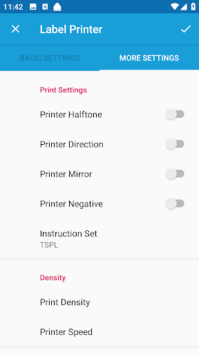 Label Printer ekran görüntüsü