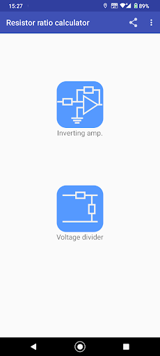 Resistor ratio calculator ekran görüntüsü
