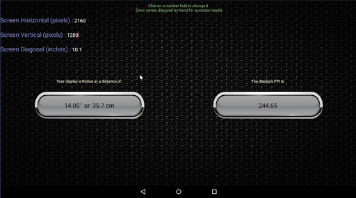 Retina Calculator ekran görüntüsü