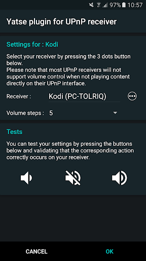 UPnP receiver plugin for Yatse ekran görüntüsü