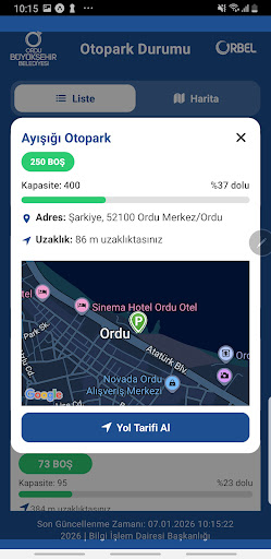 Ordu Otopark ekran görüntüsü