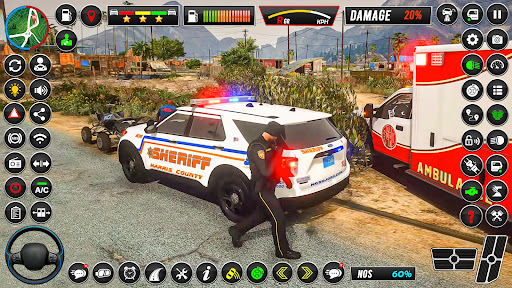 Police Car Chase Cop Car Sim ekran görüntüsü