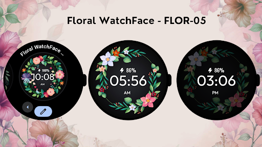 Floral WatchFace - FLOR-05 ekran görüntüsü