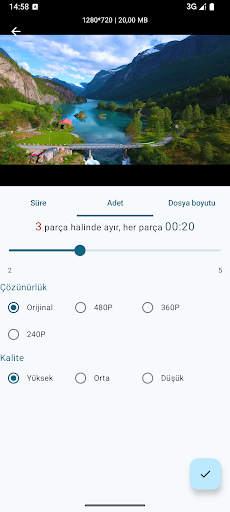 EasySplit -Videoyu böl ve kırp ekran görüntüsü