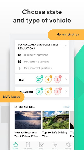DMV Permit Test - DRIVERSTART ekran görüntüsü