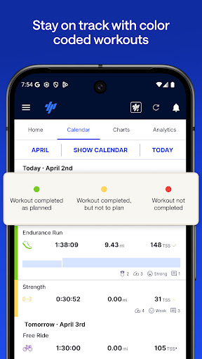 TrainingPeaks: Plan Lift Train ekran görüntüsü