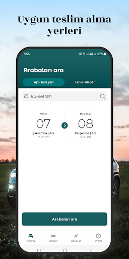 Kiralık Araç Başvurusu ekran görüntüsü