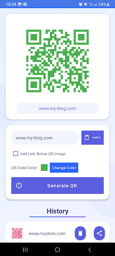 Scannable Link Creator ekran görüntüsü