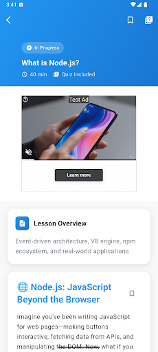 Learn Node.js ekran görüntüsü