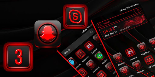 Red Black Launcher Theme ekran görüntüsü