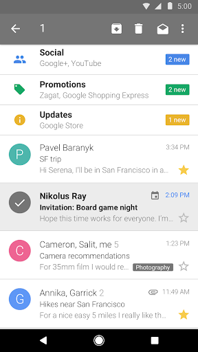 Gmail Go ekran görüntüsü