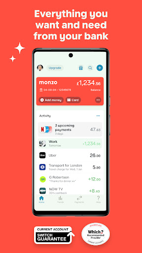 Monzo Bank - Mobile Banking ekran görüntüsü