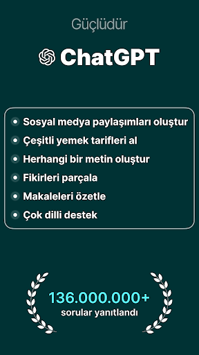 Chat AI: Yapay Zeka AI Chatbot ekran görüntüsü