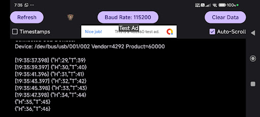 Serial Monitor Arduino ESP32 ekran görüntüsü