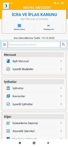 İcra ve İflas Kanunu ekran görüntüsü