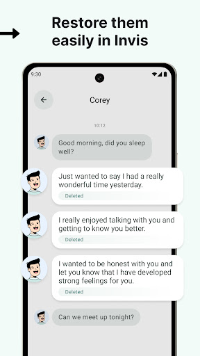 Invis: Restore deleted message ekran görüntüsü